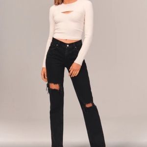 ABERCROMBIE & FITCH Low Rise 90’s Straight Jeans “25 Regular”